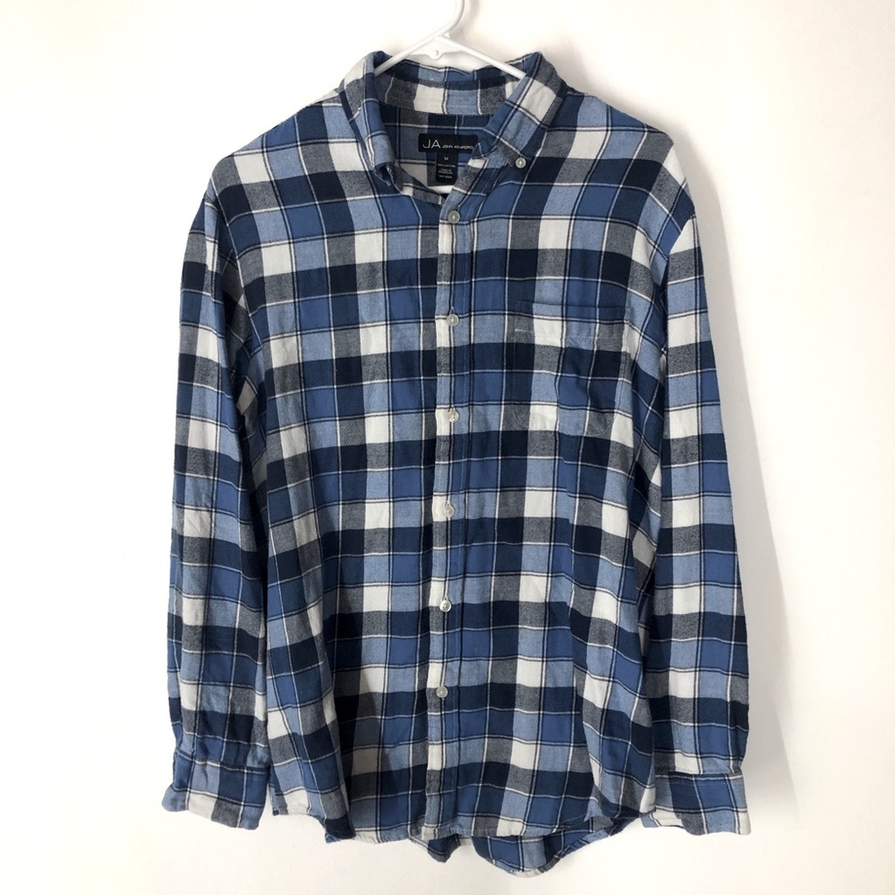 John Ashford long sleeve plaid flannel button down shirt